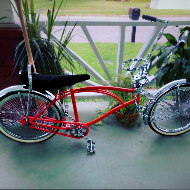 BMX Bikes Red with chrome details and a sleek design, showcasing a bright red frame and unique features.