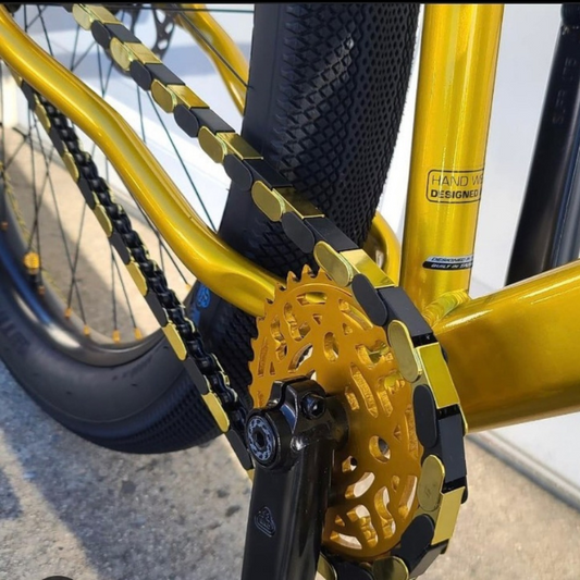 Gold & Black Chain Caps