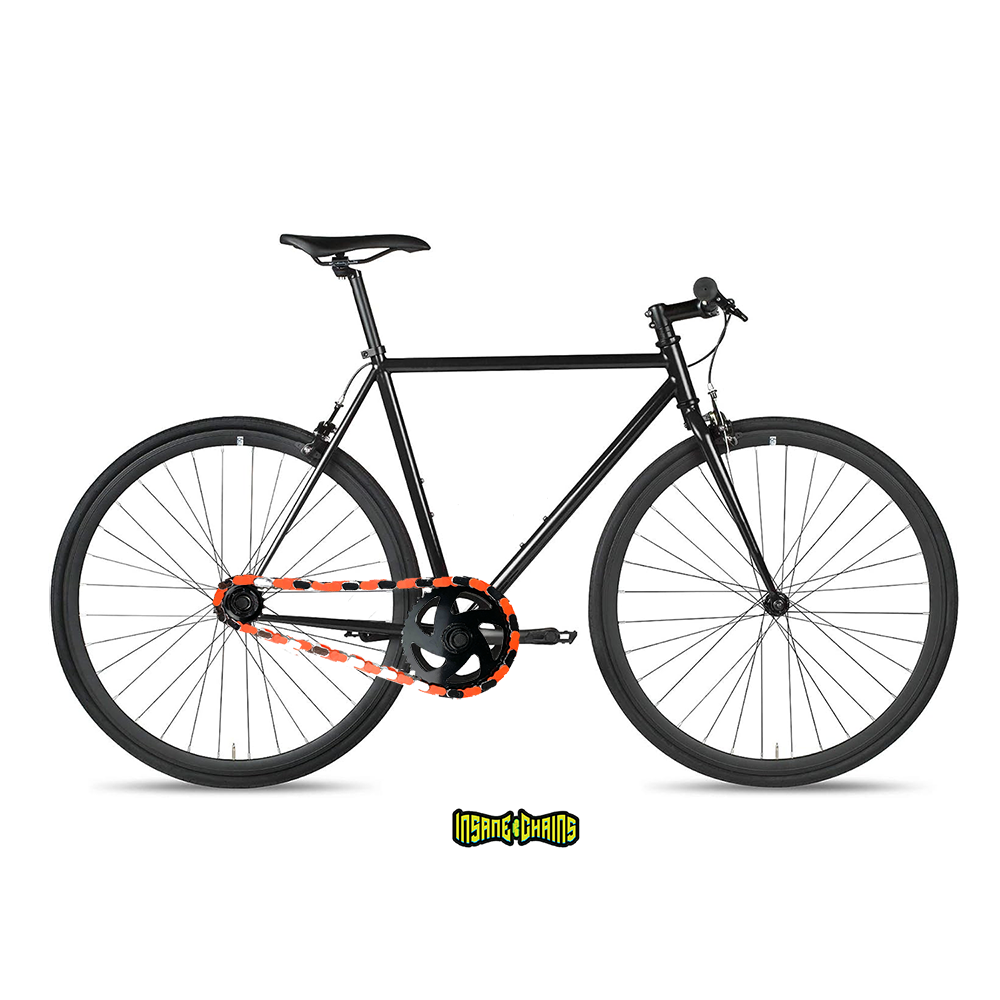 Chrome & Orange Chain Caps