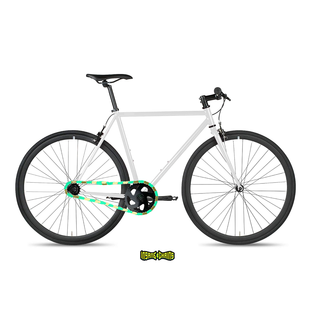 Gold & Teal Chain Caps