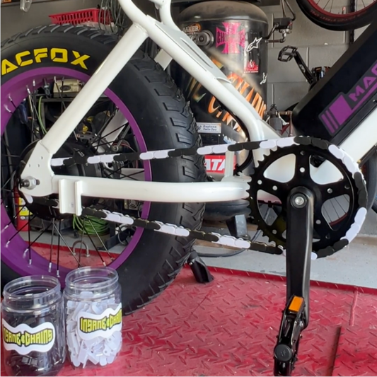 BMX Bicycle 16 with Insane Chains Black & White Two Tone snap-on caps for a custom look and performance.