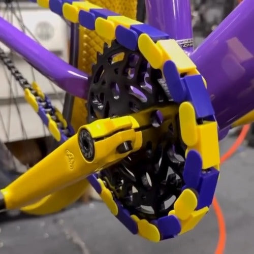 Purple & Yellow Chain Caps