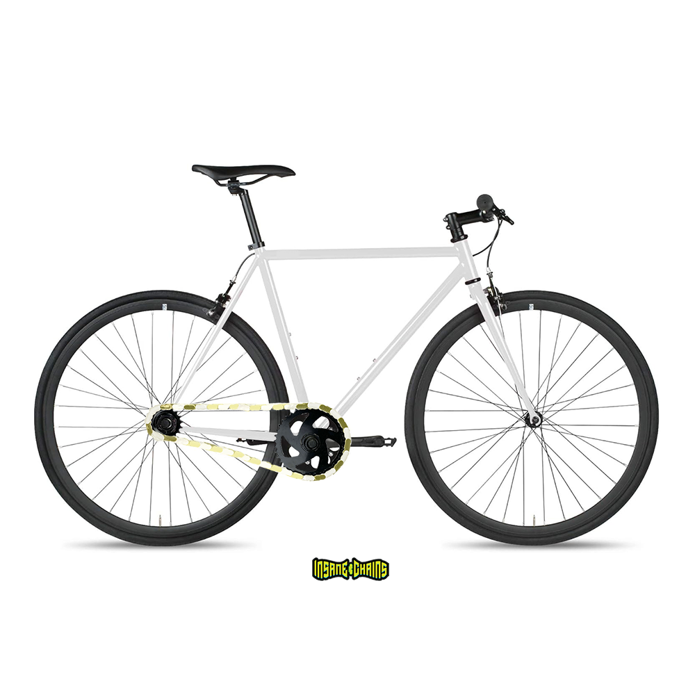 Gold & White Chain Caps