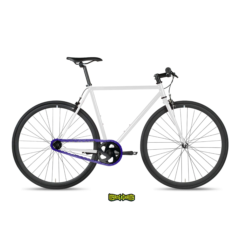 BMX Bikes Used showcased with purple snap-on chain caps for a stylish upgrade.