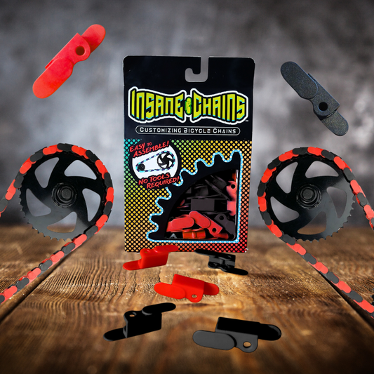 Black & Red Chain Caps