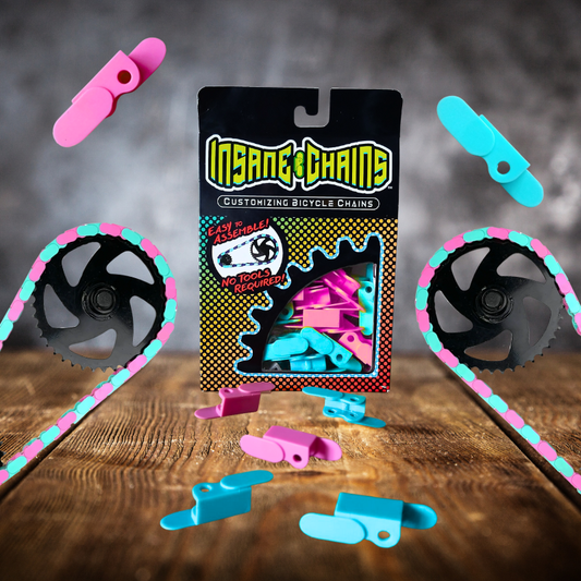 Teal & Pink Chain Caps