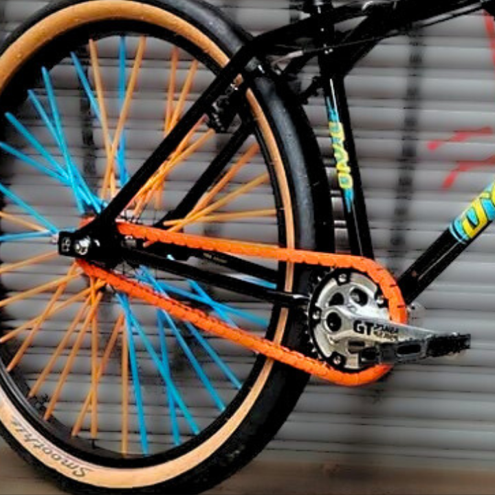 BMX Bikes with Pegs -Unique Customization - Orange Snap-On Chain Caps – 56 Piece (Adults & Teens) / 35 Piece (Kids)
