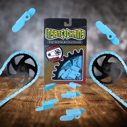 Baby Blue Chain Caps