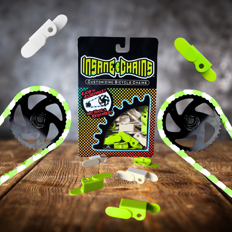 Green & White Chain Caps