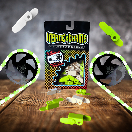 Green & White Chain Caps