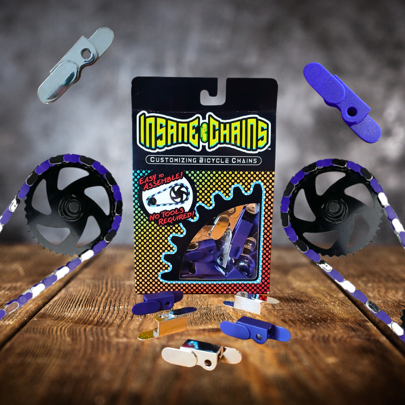 Chrome & Purple Chain Caps