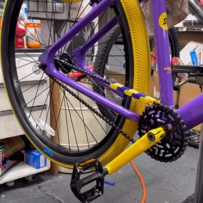 Purple & Yellow Chain Caps