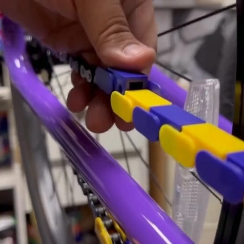Purple & Yellow Chain Caps