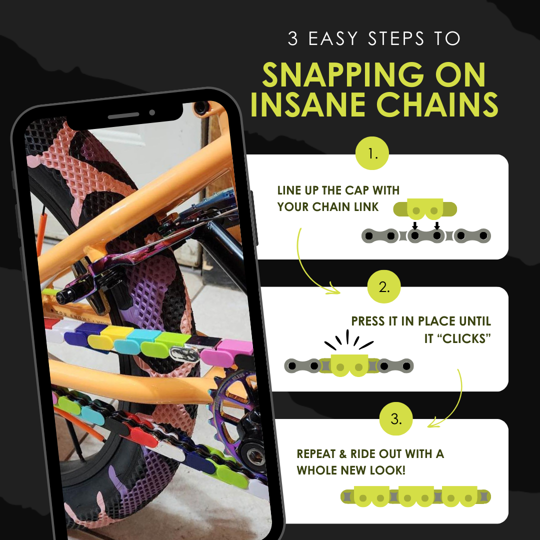 Black & Purple Chain Caps