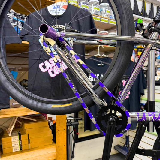 Chrome & Purple Chain Caps