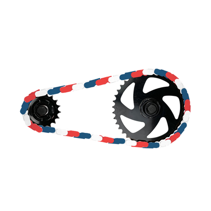 Red White & Blue Chain Caps