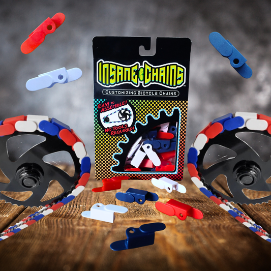 Red White & Blue Chain Caps