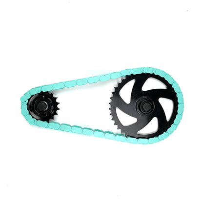 Big Wheelie Chain Caps - Teal - Easy Snap on  – 56 Piece (Adults & Teens) / 35 Piece (Kids)