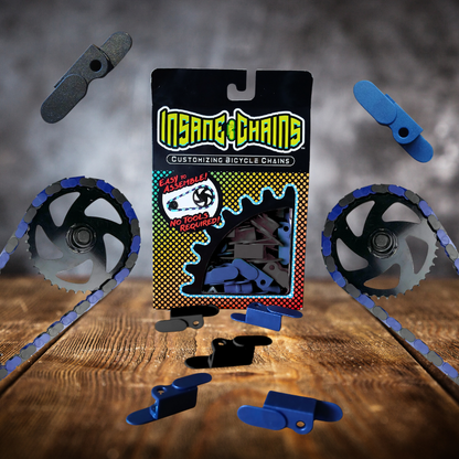 Black & Blue Chain Caps