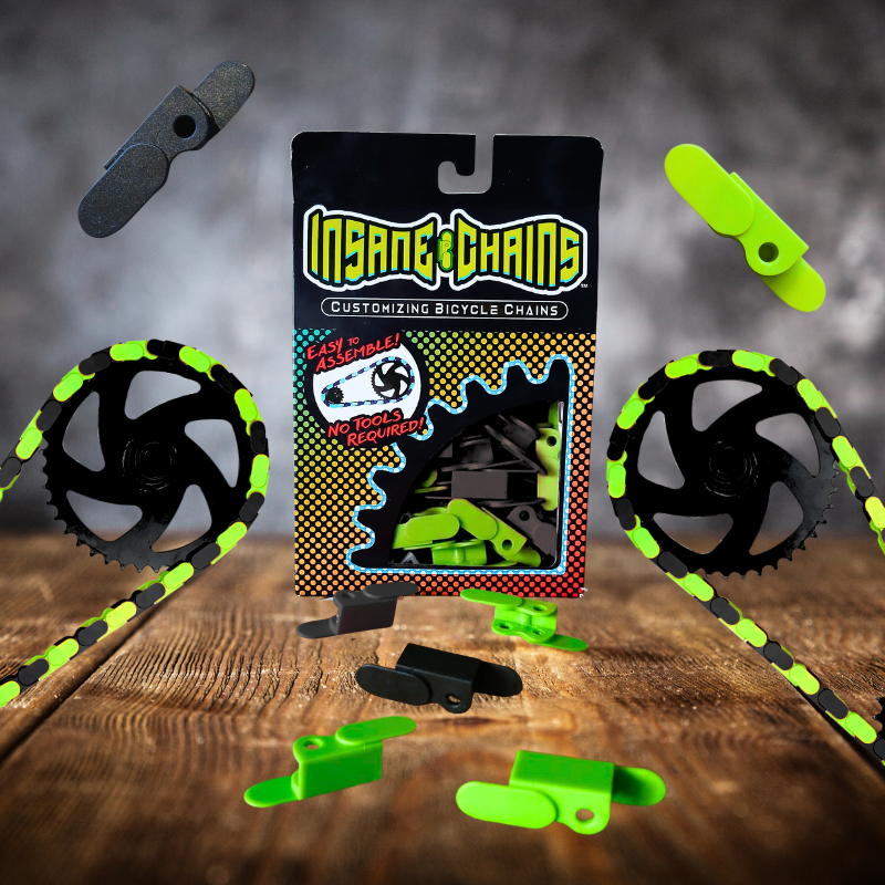 Black & Green Chain Caps