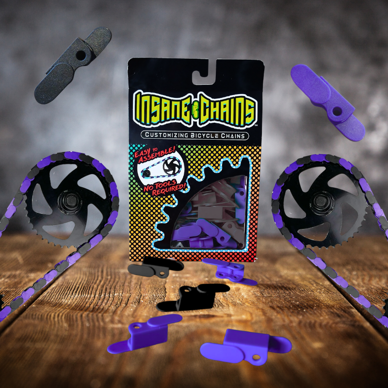 Black & Purple Chain Caps