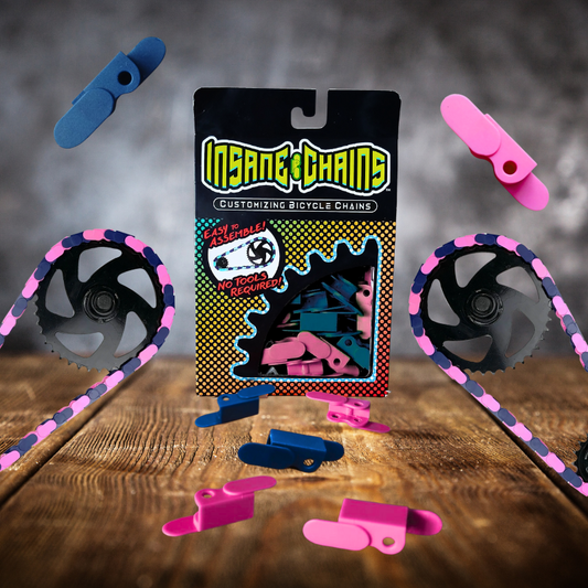 Blue & Pink Chain Caps