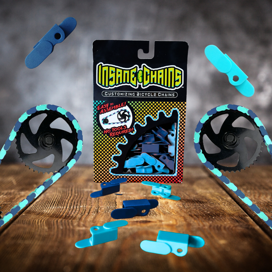 Blue & Teal Chain Caps