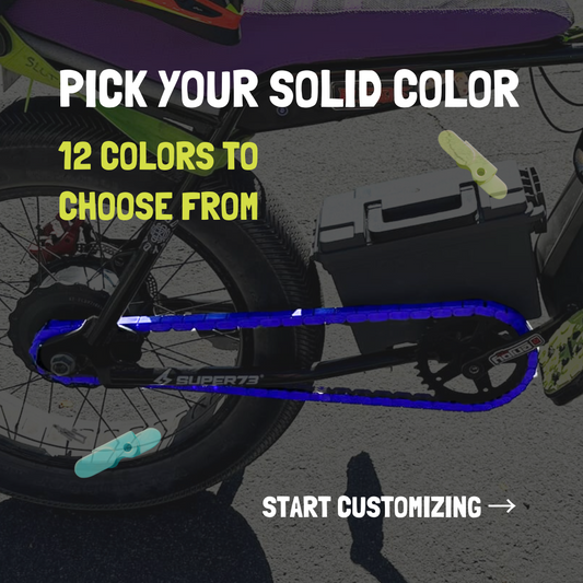Insane Chains Solid Color Caps | Single-Speed E-Bike Chain