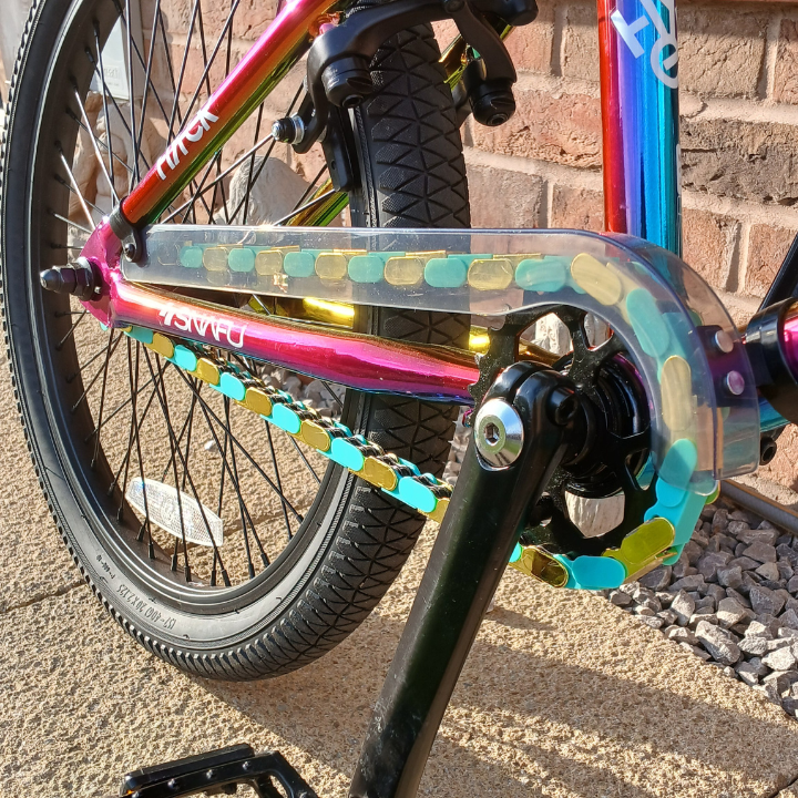 Gold & Teal Chain Caps