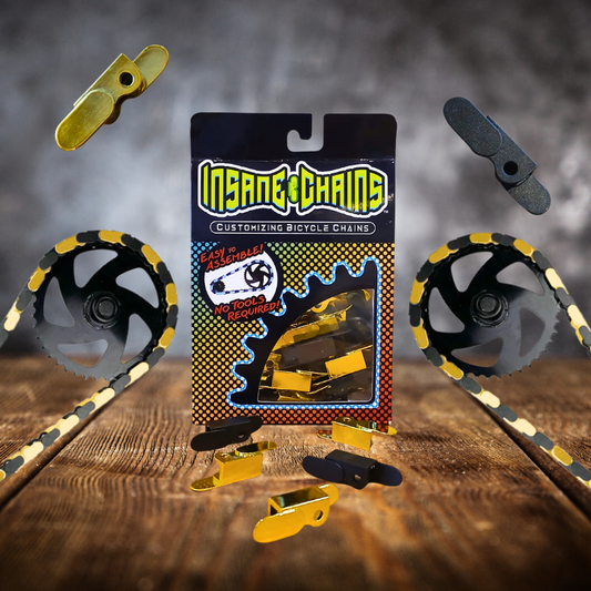 Gold & Black Chain Caps