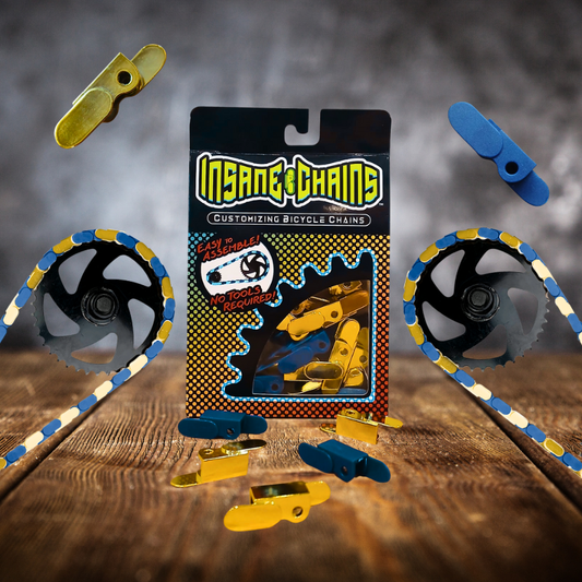 Gold & Blue Chain Caps