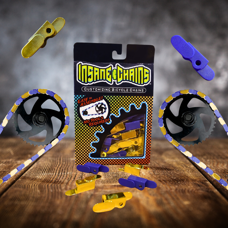 Gold & Purple Chain Caps