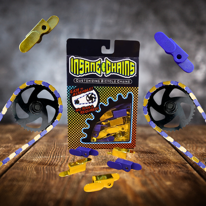 Gold & Purple Chain Caps