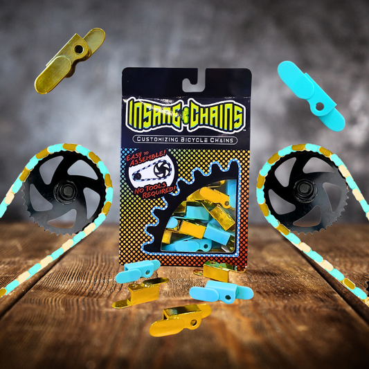 Gold & Teal Chain Caps