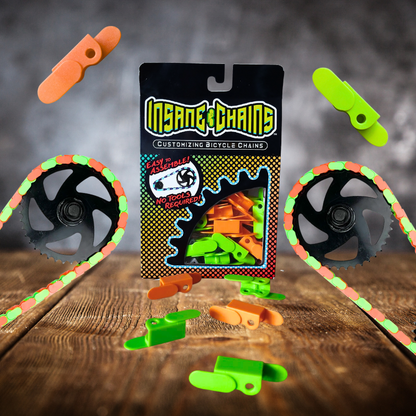 Green & Orange Chain Caps