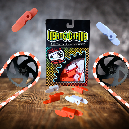 White & Orange Chain Caps