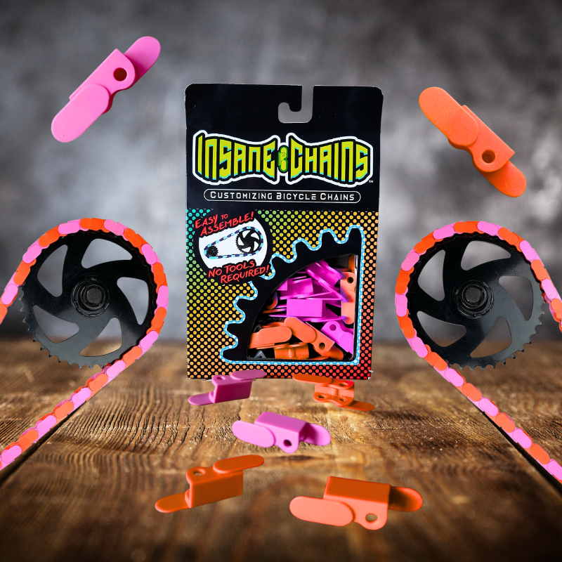 Pink & Orange Chain Caps