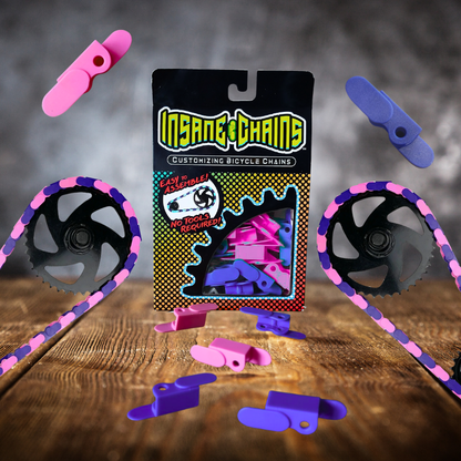 Purple & Pink Chain Caps