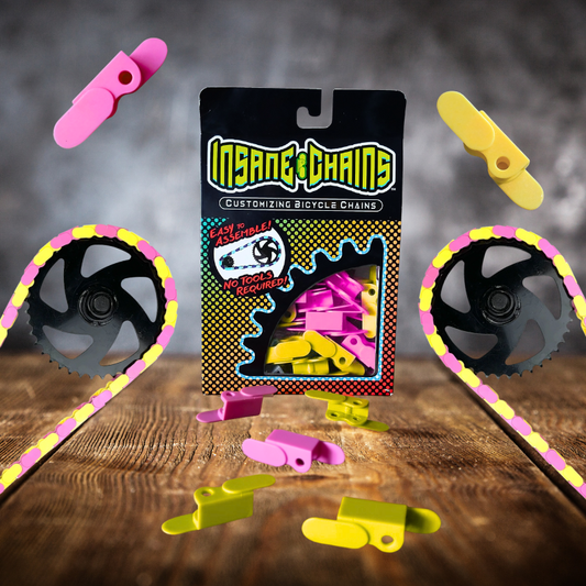 Pink & Yellow Chain Caps