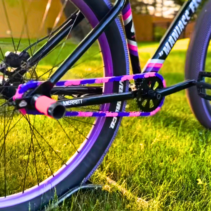 Purple & Pink Chain Caps