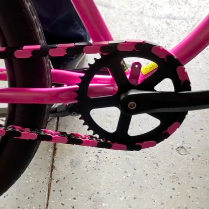 Black & Pink Chain Caps