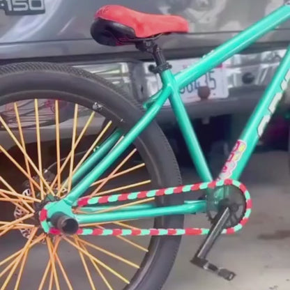 Colored Bike Chain – Teal & Red Two Tone Insane Chains