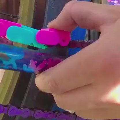 Bike Gifts for Girls – Teal & Pink Two Tone Insane Chains