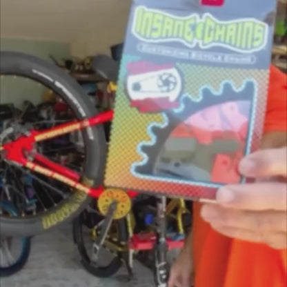 Bike Chain Cover – Black & Orange Insane Chains (56 or 35 Piece)