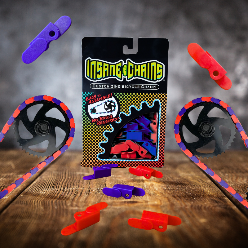 Purple & Red Chain Caps