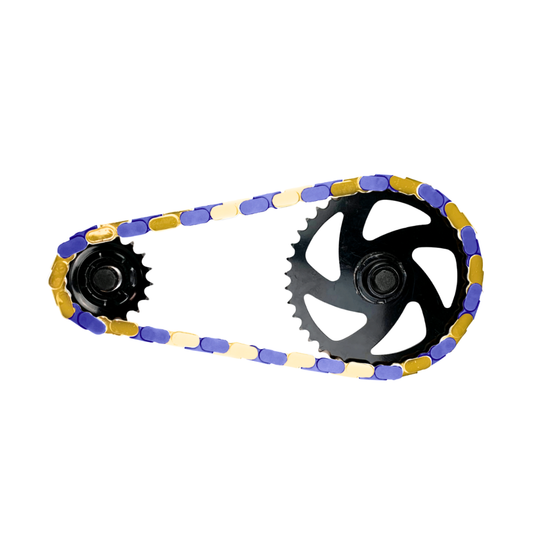 Gold & Purple Chain Caps