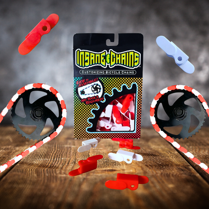 White & Red Chain Caps