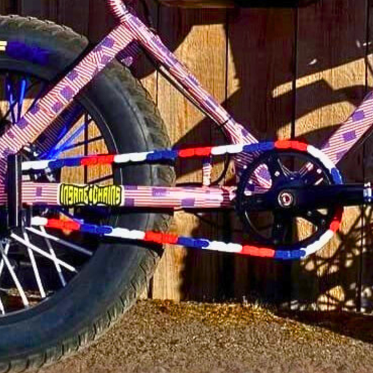 Red White & Blue Chain Caps