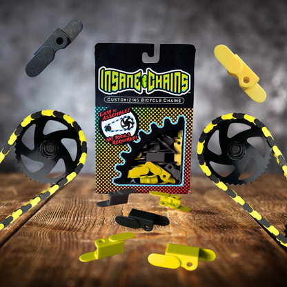 Black & Yellow Chain Caps