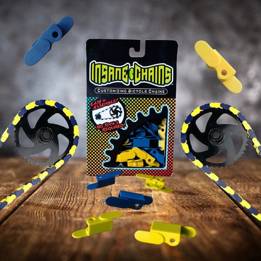 Blue & Yellow Chain Caps